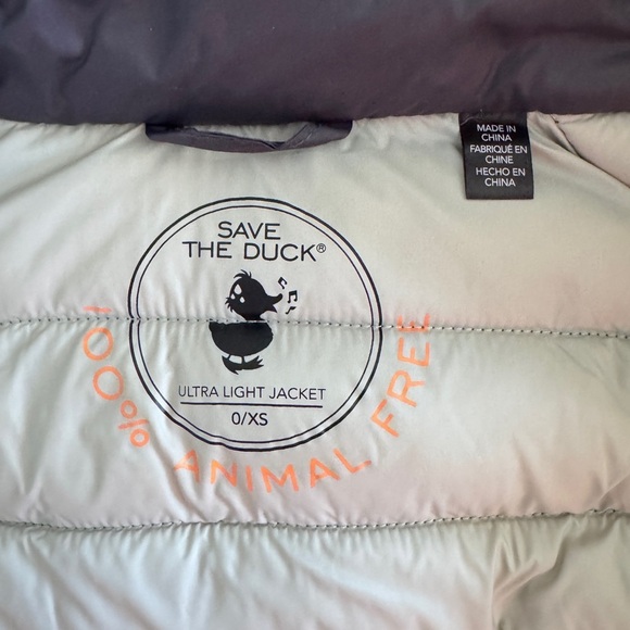 SAVE THE DUCK Woman’s Winter Quilted Hooded Coat In XS - Picture 9 of 12